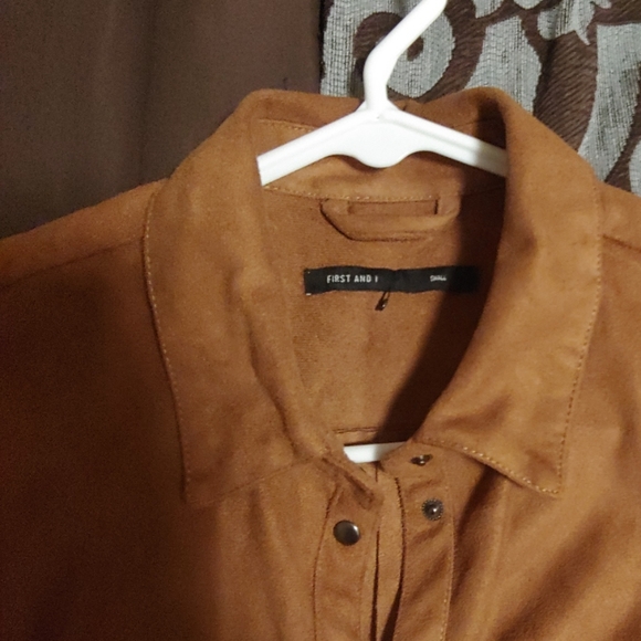 First and I suede knee lenth overcoat - Picture 3 of 4